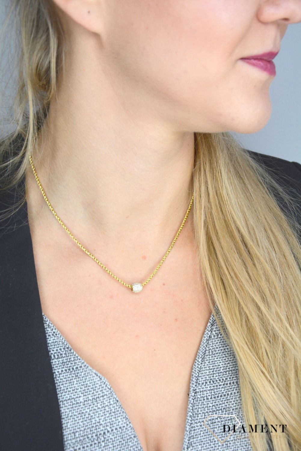 Złoty łańcuszek 585 o szerokości 2 mm DIA-LAN-1244-585 2mm.jpg